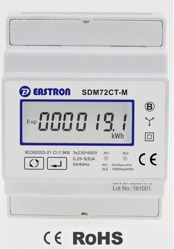 Compteur d'énergie numérique SDM72CT-M
